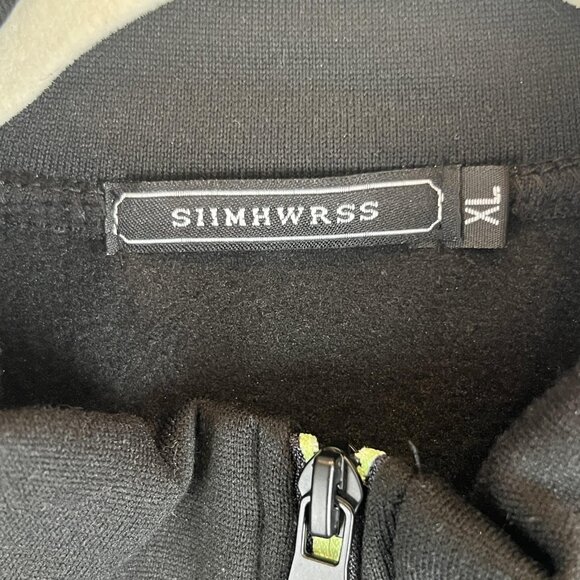 Mens XL Jacket Black Green Full Zip Mock Neck Casual Outdoor Pockets Windbreaker - Picture 3 of 9